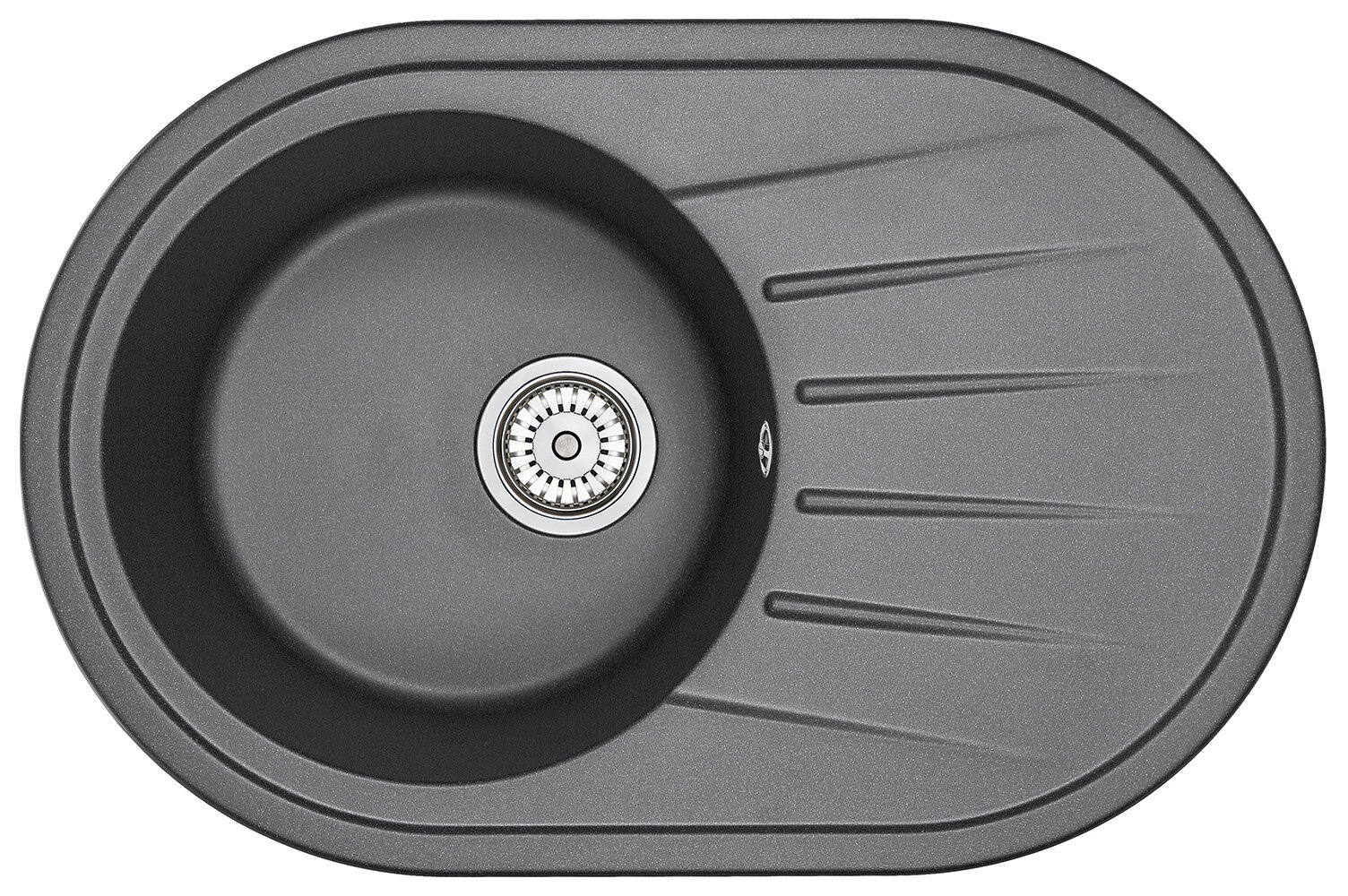 Изображение товара Кухонная мойка Granula ST-7601 7601bl черная овальная для кухни