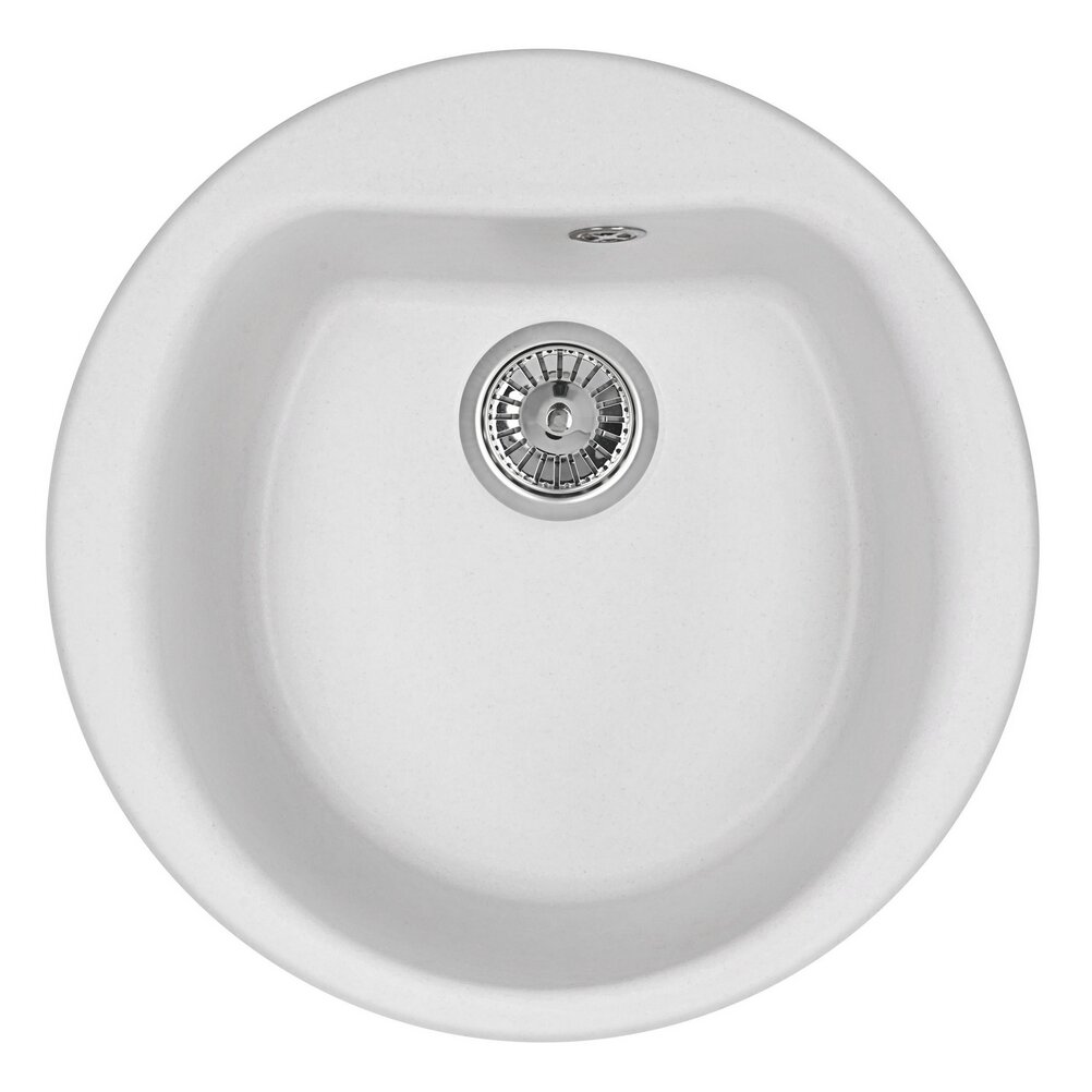 Изображение товара Кухонная мойка Granula GR-5101 5101wh арктик круглая стильная и вместительная
