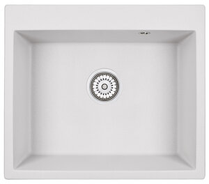Изображение товара Кухонная мойка Granula GR-6001 6001wh арктик - нержавеющая сталь, 2 чаши, 60х52 см