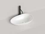 Раковина накладная Salini Paola 1101101G, 58 x 34,5 х 14 см, из материала S-Sense, глянцевая белая - фото 1
