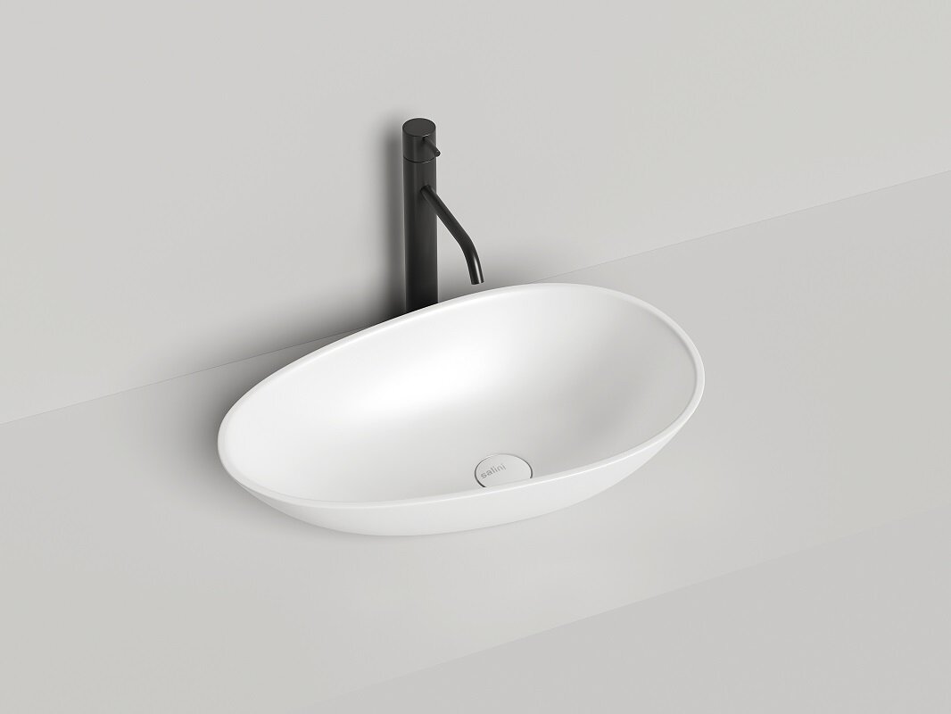 Изображение товара Накладная раковина Salini Paola 58х34,5 см из искусственного камня белая