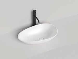 Изображение товара Накладная раковина Salini Paola 58х34,5 см из искусственного камня белая