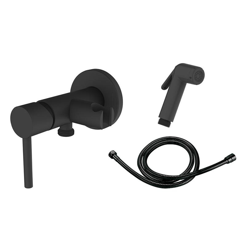 Изображение товара Смеситель Clever Toubkal 61118 для гигиенического душа, черный матовый