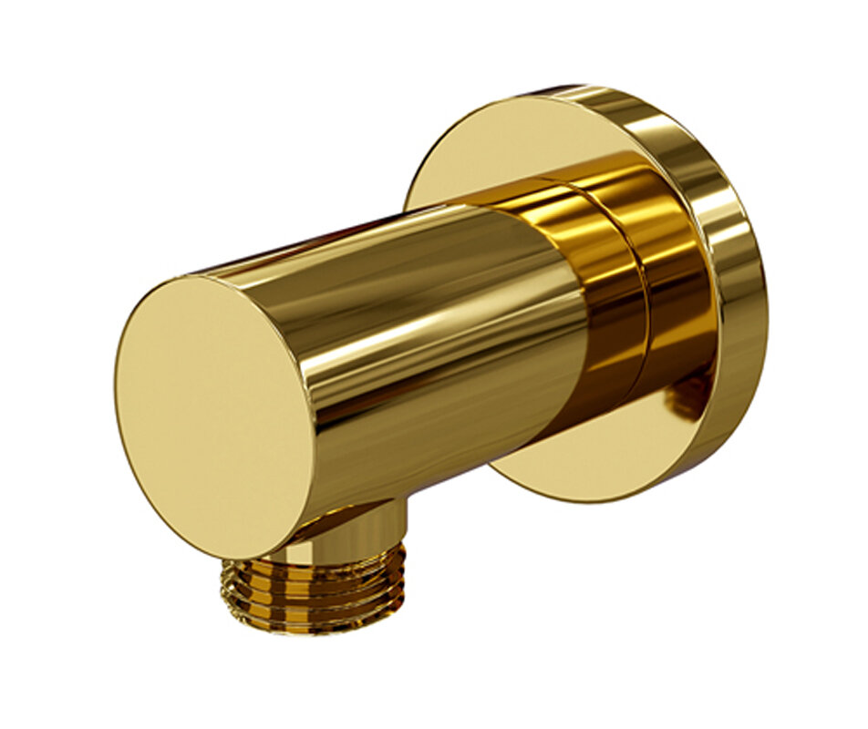 Изображение товара Подключение шланга WasserKRAFT A188 с глянцевым золотом, монтаж на стену