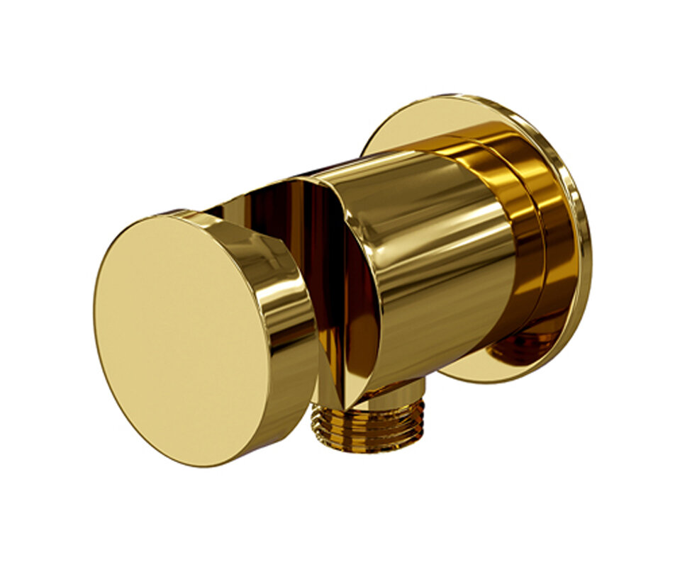 Изображение товара Шланговое подключение WasserKRAFT A189 с держателем для лейки глянцевое золото Германия