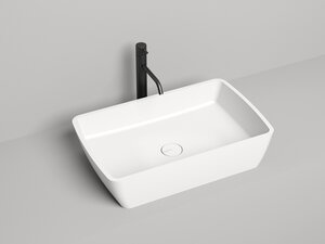 Изображение товара Раковина накладная Salini Gloria 11, 1102212M, 65 х 40 х 14,5 см, S-stone, матовая белая