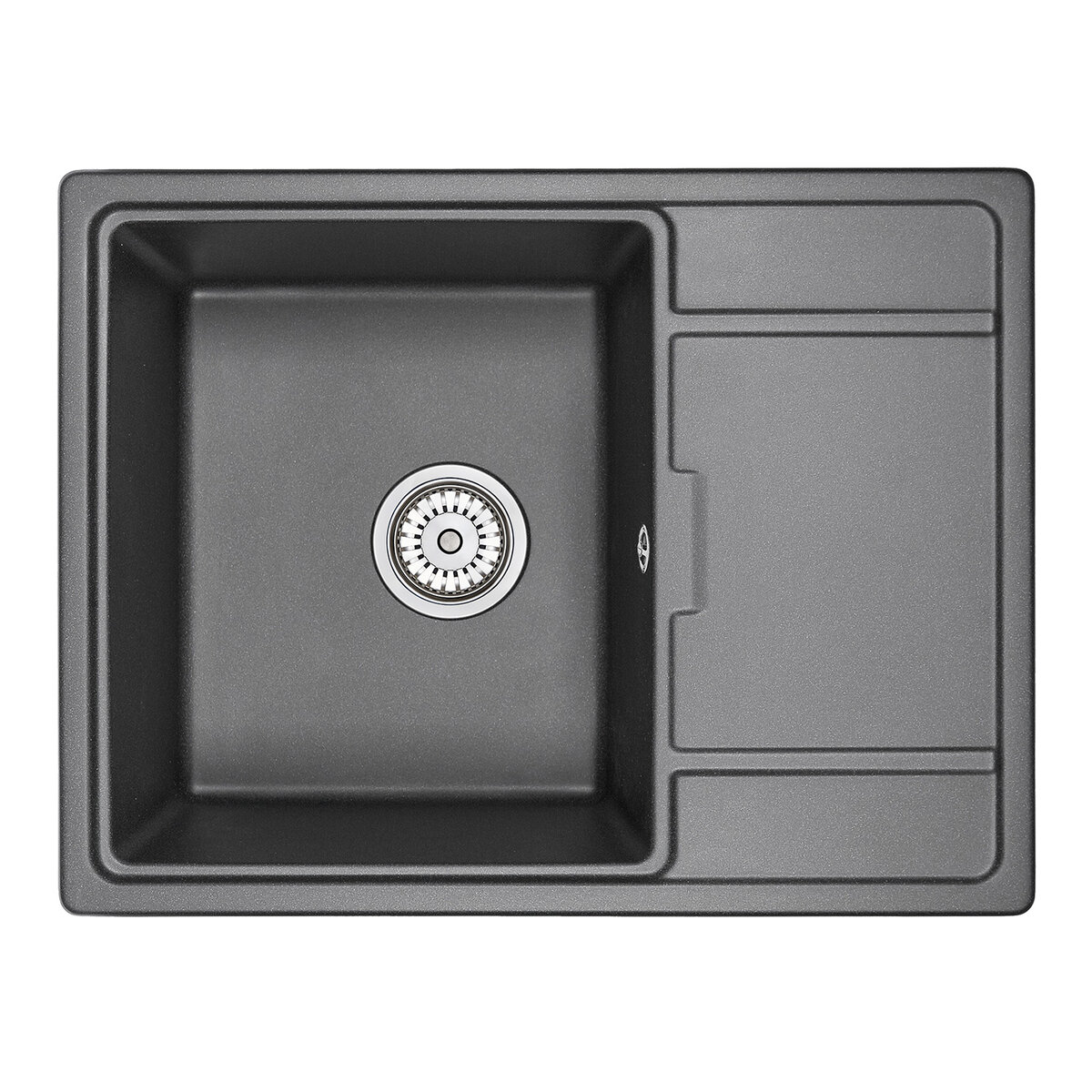Изображение товара Кухонная мойка Granula GR-6503 6503sv черная из нержавеющей стали