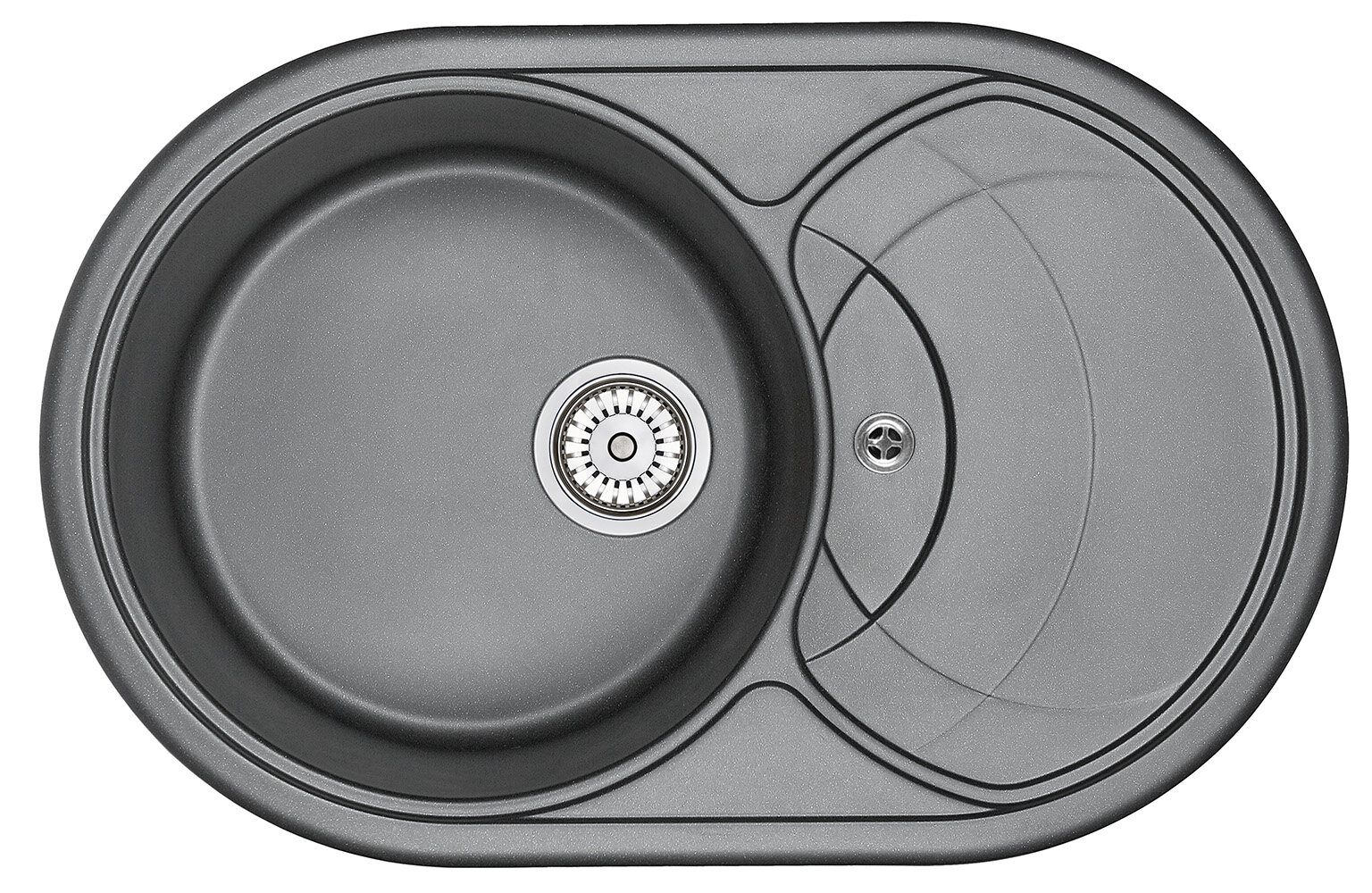 Изображение товара Кухонная мойка Granula GR-7801 7801sv с крылом справа, черная Изображение товара Кухонная мойка Granula GR-7801 7801sv с крылом справа, черная