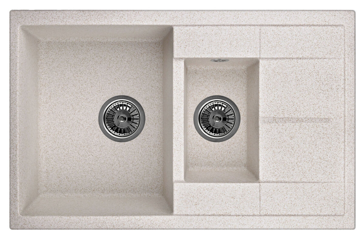 Изображение товара Кухонная мойка Granula GR-7802 7802pr из нержавеющей стали с двумя чашами и крылом