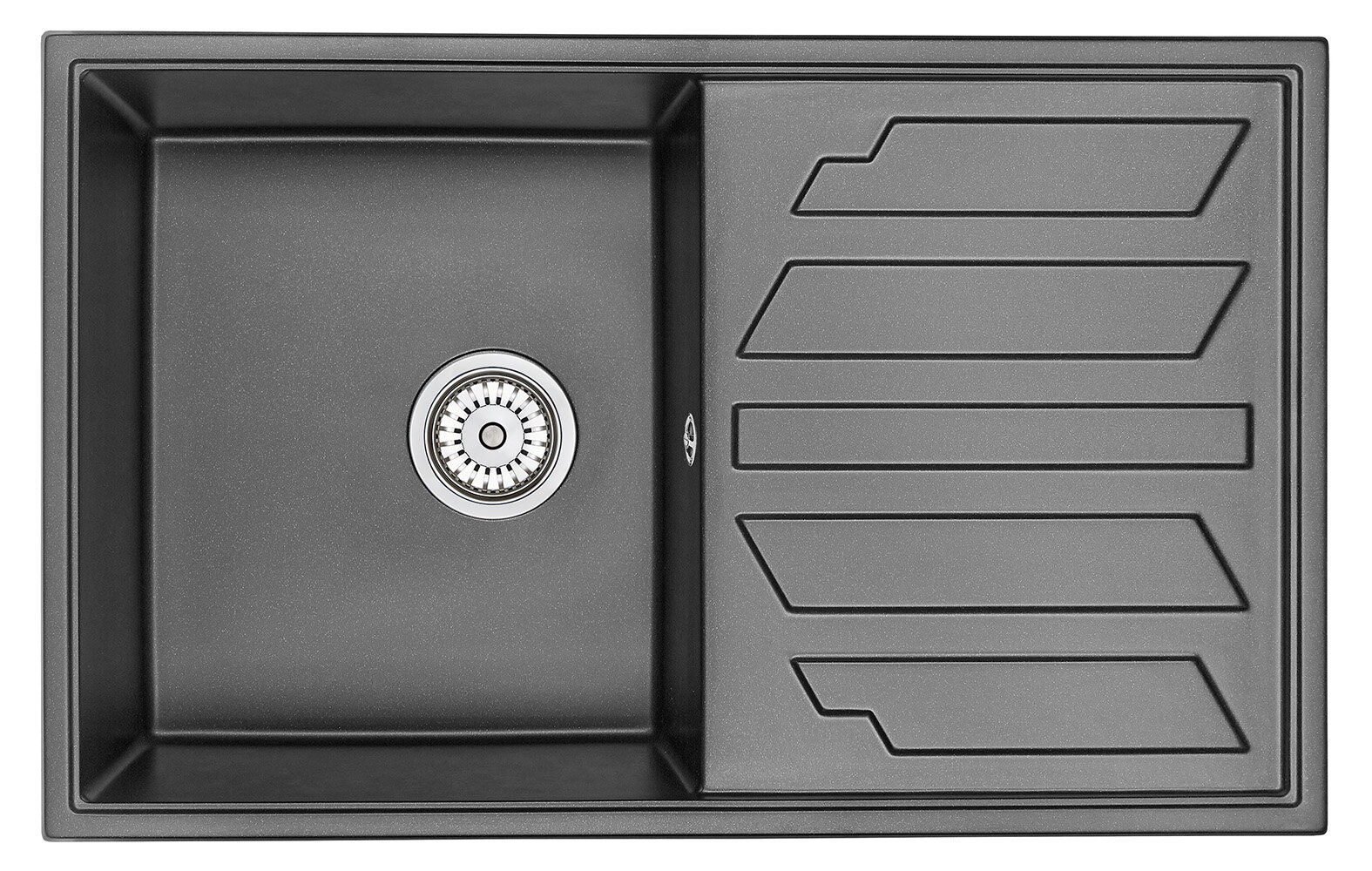 Изображение товара Кухонная мойка Granula GR-8002 8002sv с крылом, черная