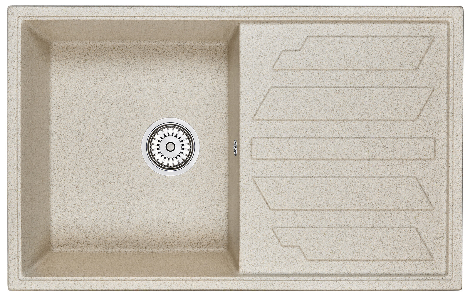 Изображение товара Кухонная мойка Granula GR-8002 8002pr из нержавеющей стали с крылом бежевого цвета