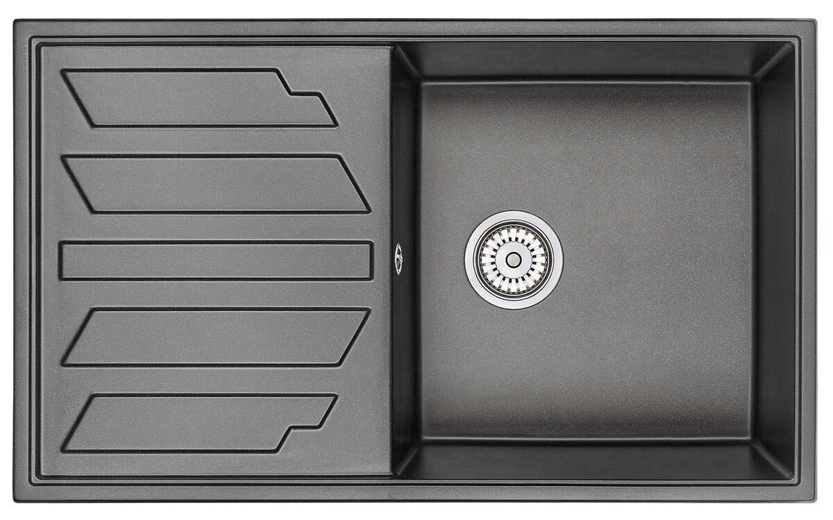 Изображение товара Кухонная мойка Granula GR-8601 8601bl черный нержавеющая сталь