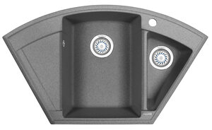 Изображение товара Кухонная мойка Granula GR-9001 9001bg графит сталь угловая установка