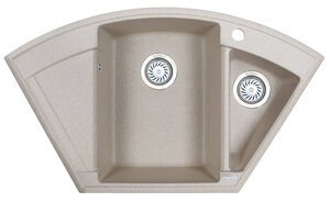 Изображение товара Кухонная мойка Granula GR-9001 9001pr из нержавеющей стали, бежевый, угловая и накладная установка