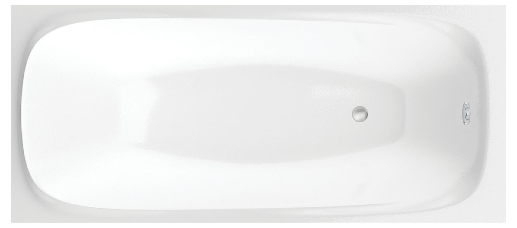Изображение товара Акриловая ванна C-Bath Saturn CBQ012001 170x75 см белая встраиваемая
