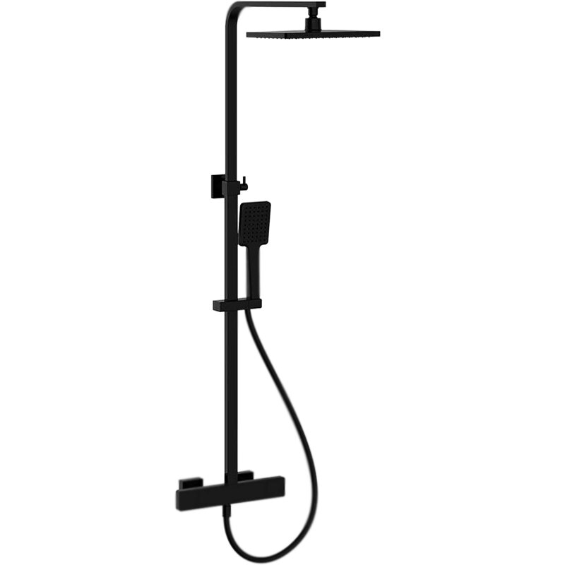 Изображение товара Душевая система Clever Nine Xtreme 60791 термостат черный матовый