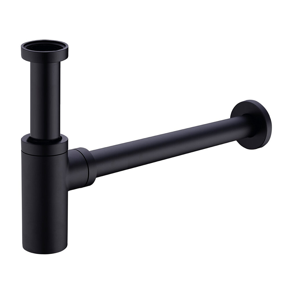 Изображение товара Сифон для раковины Clever Elegance 61122 1 1/4\" черный матовый