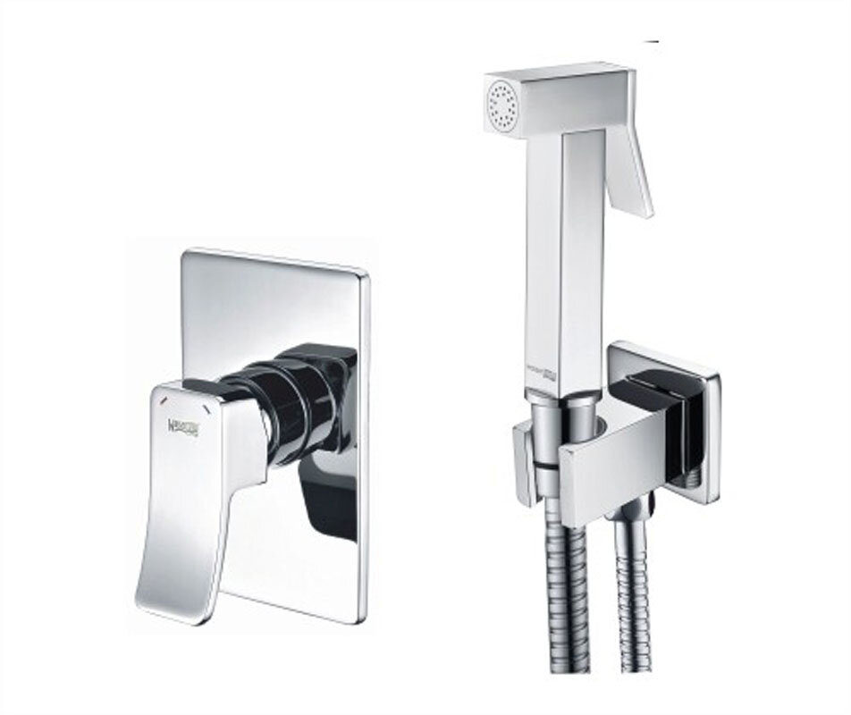 Изображение товара Гигиенический душ WasserKRAFT, A106156, со смесителем, хром Изображение товара Гигиенический душ WasserKRAFT, A106156, со смесителем, хром