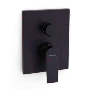 Изображение товара Смеситель Clever Agora Xtreme 61110 для ванны и душа с дивертером, 2 выхода, ec2, черный матовый