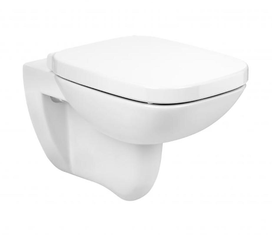 Изображение товара Подвесной унитаз Roca Debba безободковый с системой антивсплеск 34.5 см белый