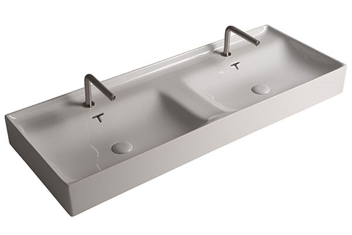 Изображение товара Раковина керамическая Tecla by Cezares Touch TC07011, 120 х 46 см, цвет белый глянец