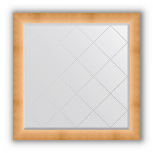 Изображение товара Зеркало с гравировкой в багетной раме Evoform Exclusive-G BY 4527 106x106 см травленое золото