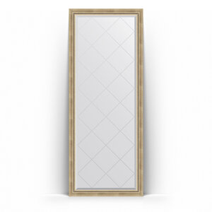 Изображение товара Зеркало с гравировкой в багетной раме Evoform Exclusive-G Floor BY 6302, 78 x 198 см, состаренное серебро с плетением