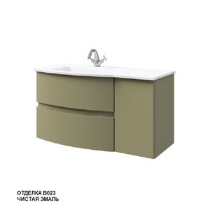 Изображение товара Тумба под раковину Caprigo Integra 100 INT100.1L/R, цвет B023 оливковый