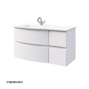 Изображение товара Тумба под раковину Caprigo Integra 100 INT100.2L/R, цвет B231 белый