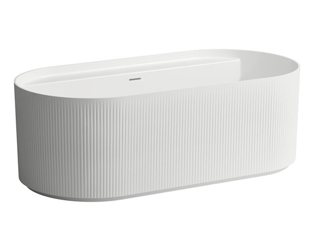 Изображение товара Современная овальная ванна Laufen Sonar 160x81,5 см из Marbond с переливом