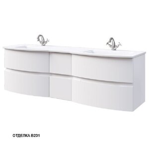 Изображение товара Тумба под раковину Caprigo Integra 170 INT170.2 белая с раковиной стеклокерамика