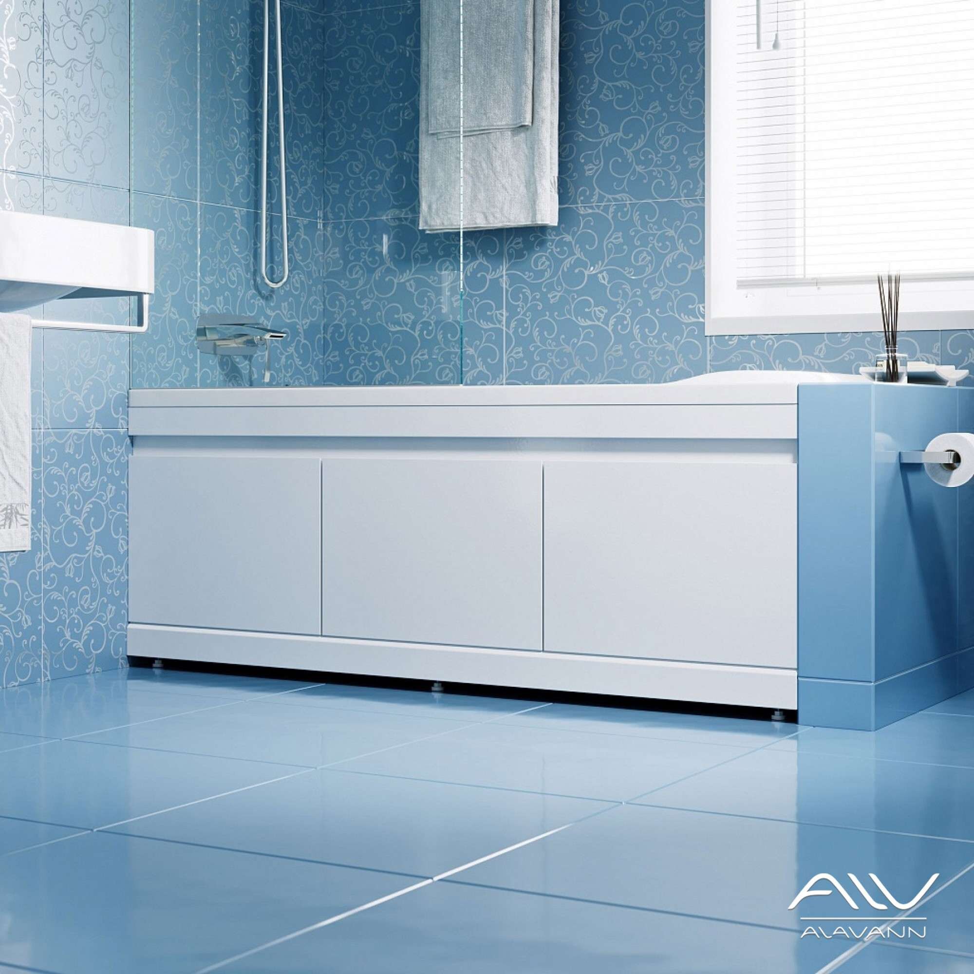 Изображение товара Экран для ванны Alavann МДФ Soft 160 см белый влагостойкий откидной