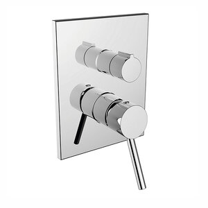 Изображение товара Смеситель (внешняя часть) Clever Caiman Urban 61232 для ванны и душа с керамическим дивертером, 2 выхода, ec2, хром