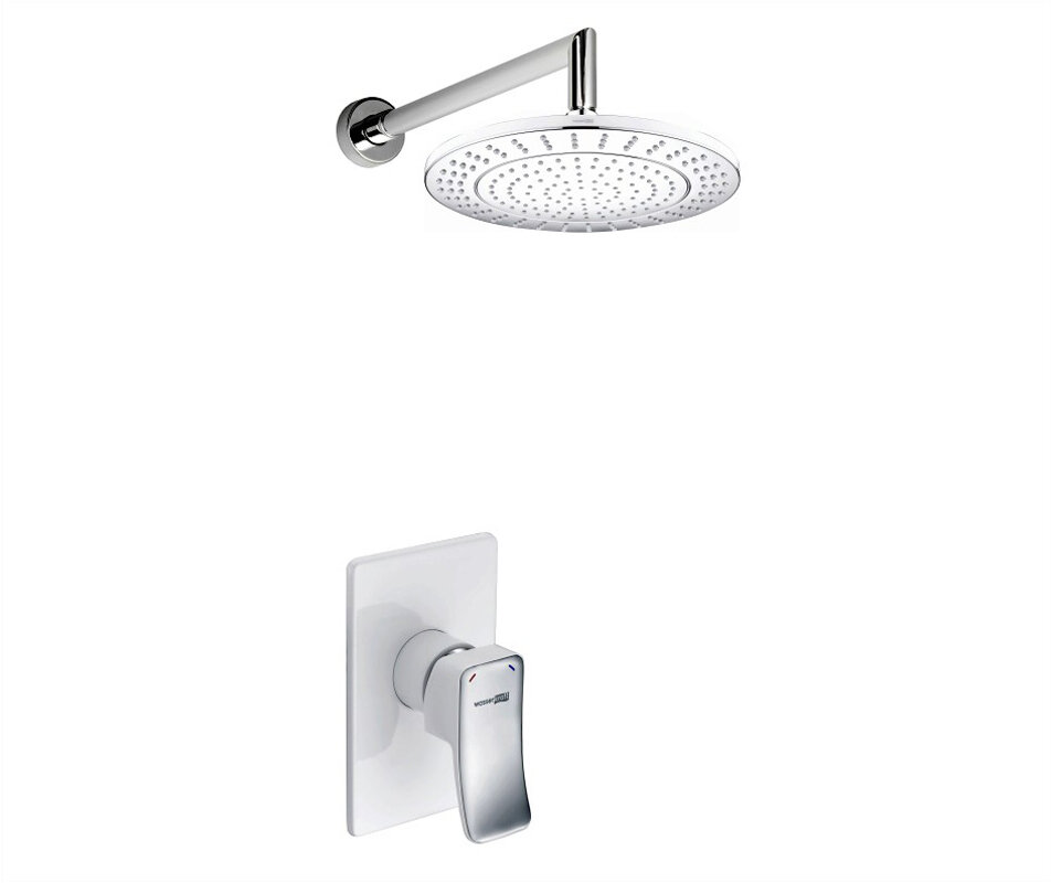 Изображение товара Современная душевая система WasserKRAFT A12667WHITE бело-хром, скрытый монтаж