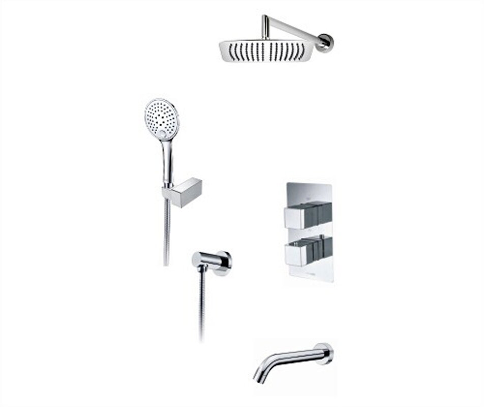 Изображение товара Современная скрытая душевая система WasserKRAFT A171519 с термостатом и 3 режимами