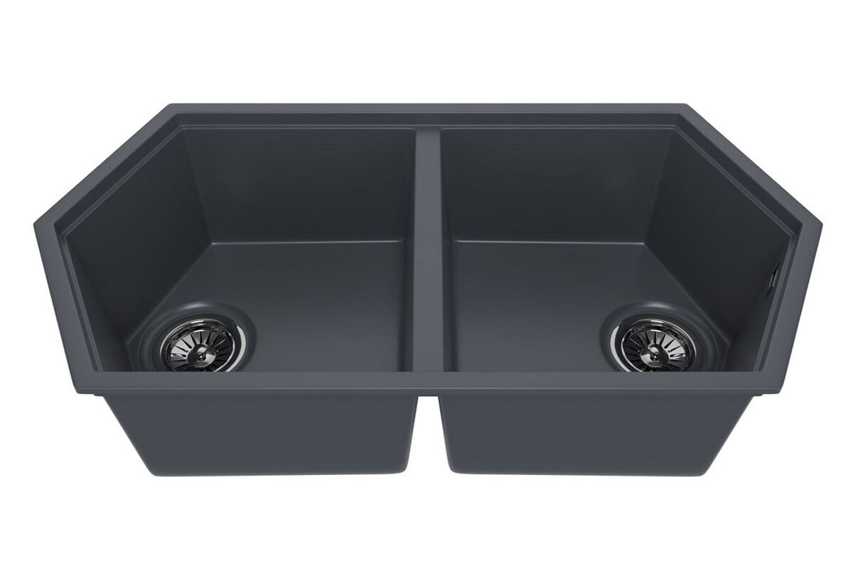 Изображение товара Кухонная мойка KitKraken Gulf Graphite - двухчашевая, Alumarin, угловая, 5 лет Изображение товара Кухонная мойка KitKraken Gulf Graphite - двухчашевая, Alumarin, угловая, 5 лет
