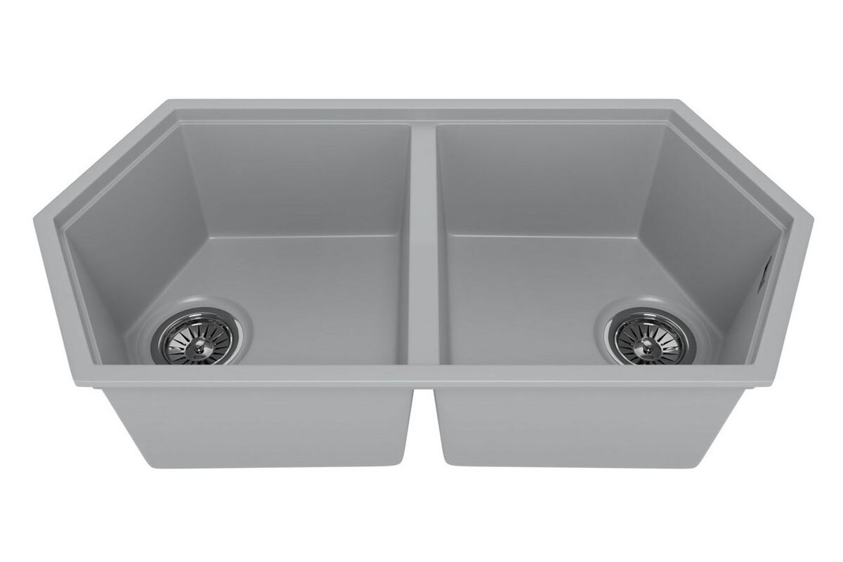 Изображение товара Кухонная мойка KitKraken Gulf K-850.2B.7032 Grey врезная матовая