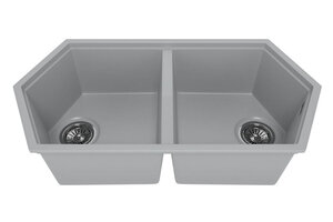 Изображение товара Кухонная мойка KitKraken Gulf K-850.2B.7032 Grey врезная матовая