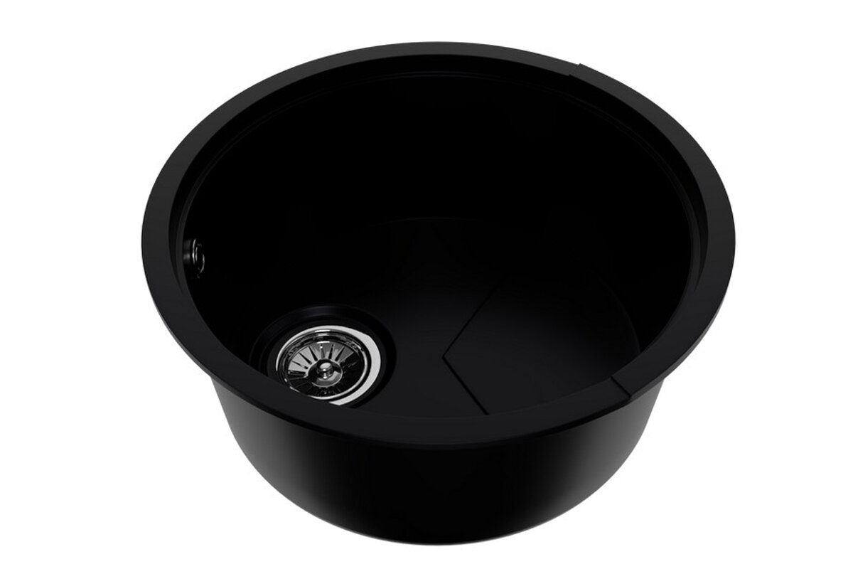 Изображение товара Мойка KitKraken Lake O-510.9004 Black с угловой установкой и увеличенной глубиной Изображение товара Мойка KitKraken Lake O-510.9004 Black с угловой установкой и увеличенной глубиной