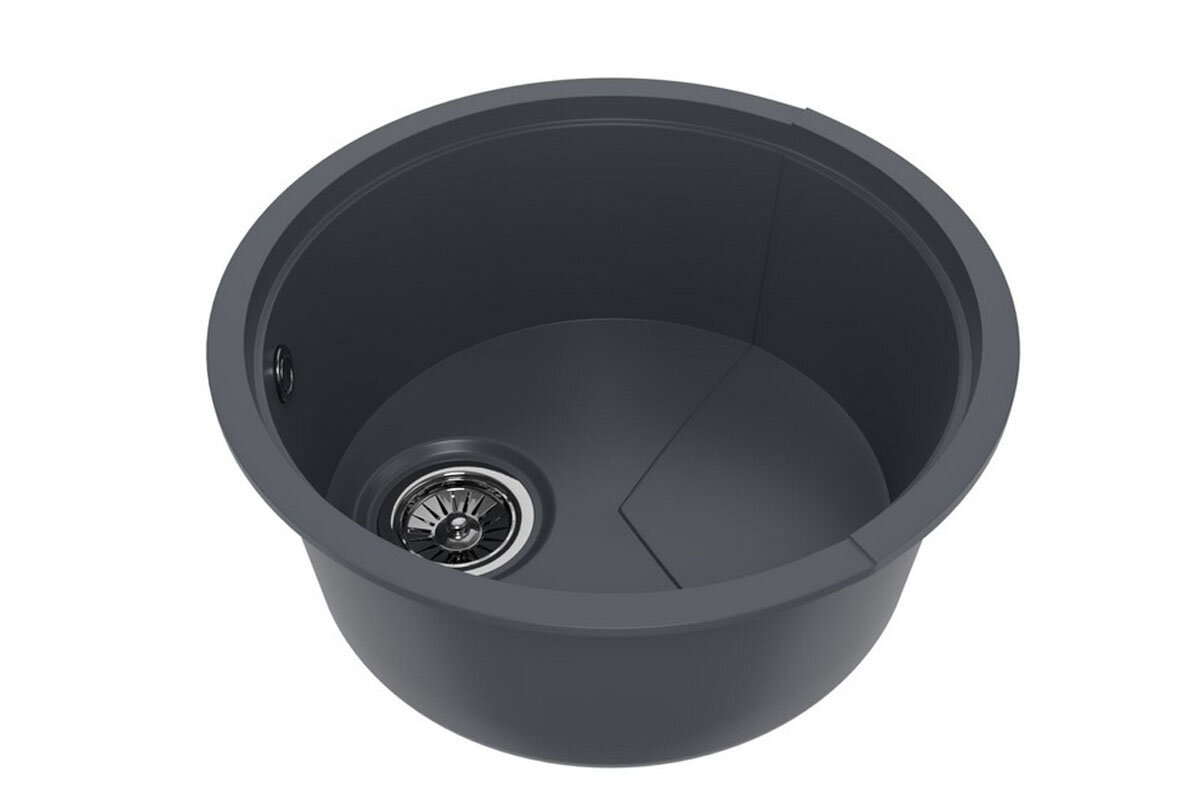 Изображение товара Кухонная мойка KitKraken Lake Graphite из Alumarin 55 см с угловым монтажом Изображение товара Кухонная мойка KitKraken Lake Graphite из Alumarin 55 см с угловым монтажом