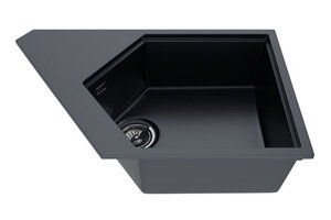 Изображение товара Кухонная мойка KitKraken River Graphite асимметричная 77.5 см