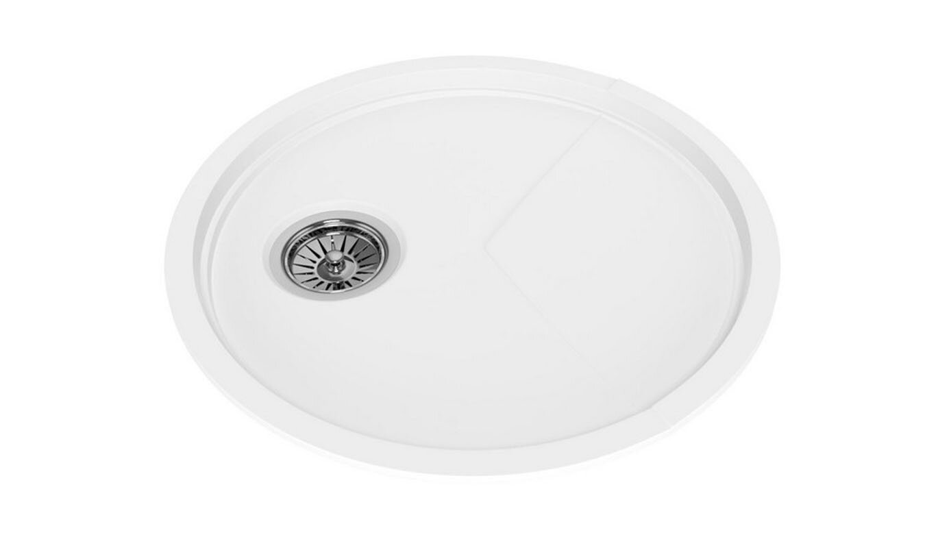 Изображение товара Мойка KitKraken Spring C-510.9010 White, плоская чаша 3.5 см