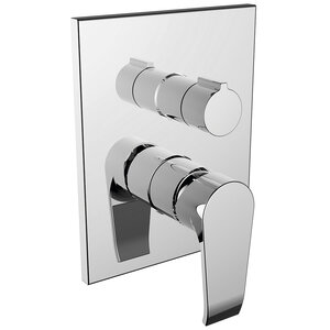 Изображение товара Смеситель (внешняя часть) Clever Paula 61226 для ванны и душа с керамическим дивертером, 2 выхода, хром