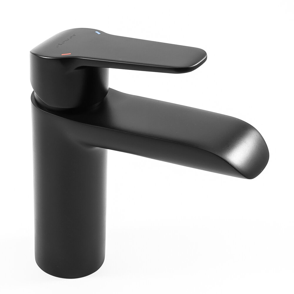 Изображение товара Смеситель Clever Start Elegance 60713 для раковины 100, черный матовый Изображение товара Смеситель Clever Start Elegance 60713 для раковины 100, черный матовый