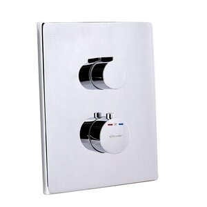 Изображение товара Смеситель (внешняя часть) Clever Up! Urban 61106 с термостатом для ванны и душа, 2 выхода, хром