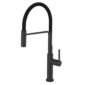 Изображение товара Смеситель Clever Chef Slim Negro 60146 для кухонной мойки, съемный излив, черный