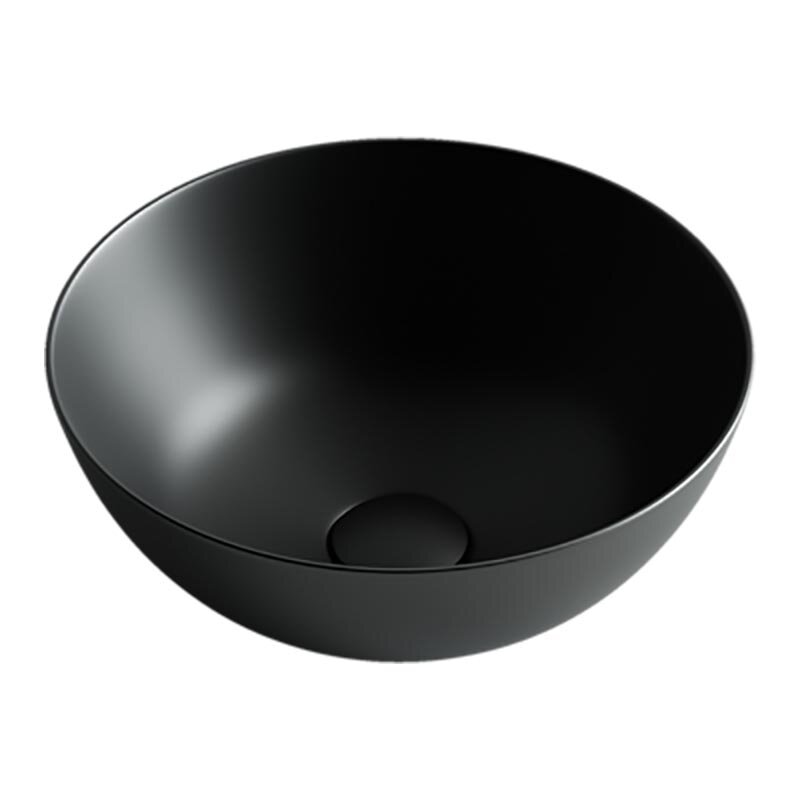 Изображение товара Раковина Ceramicanova CN6004 35.8 x 35.8 x 15.5 см, накладная, без перелива, черная матовая, сантехфарфор Изображение товара Раковина Ceramicanova CN6004 35.8 x 35.8 x 15.5 см, накладная, без перелива, черная матовая, сантехфарфор