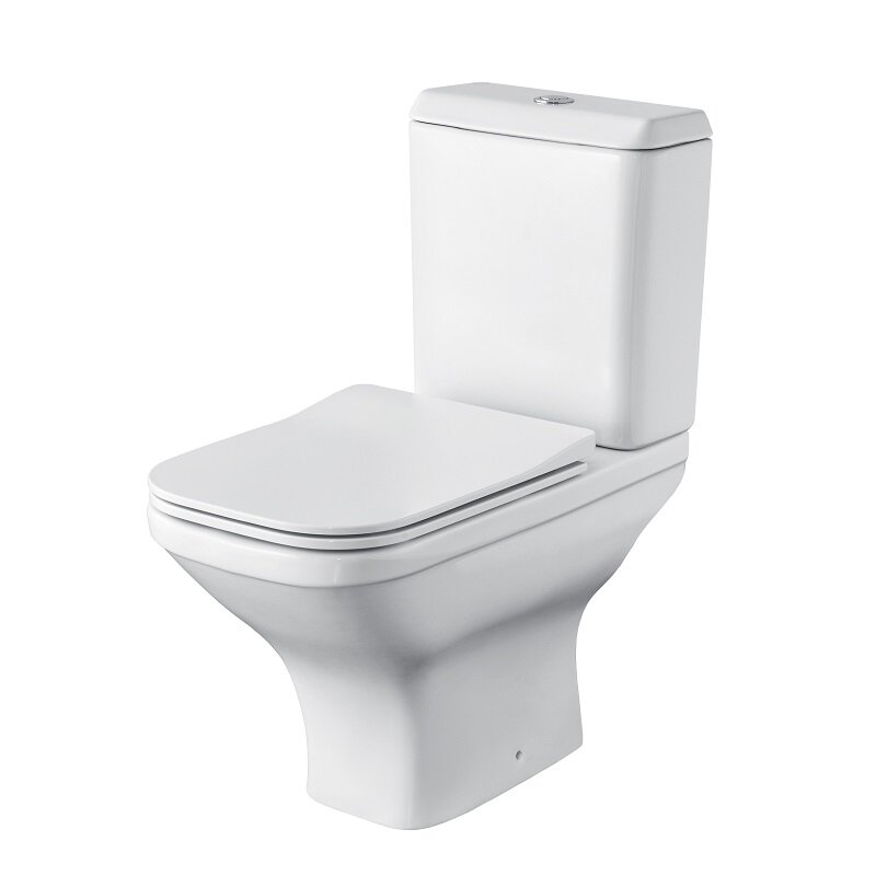 Изображение товара Напольный безободковый унитаз Santek Лайн rimless 2Р SC Slim 1.WH50.1.573 белый