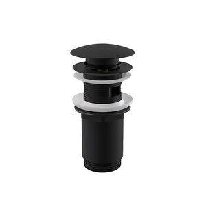 Изображение товара Донный клапан AlcaPlast A392BLACK, c переливом, черный