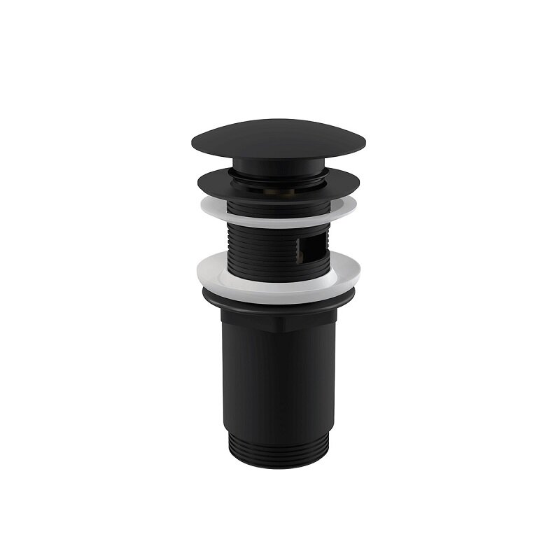 Изображение товара Донный клапан AlcaPlast A392BLACK c переливом, черный, 5/4"